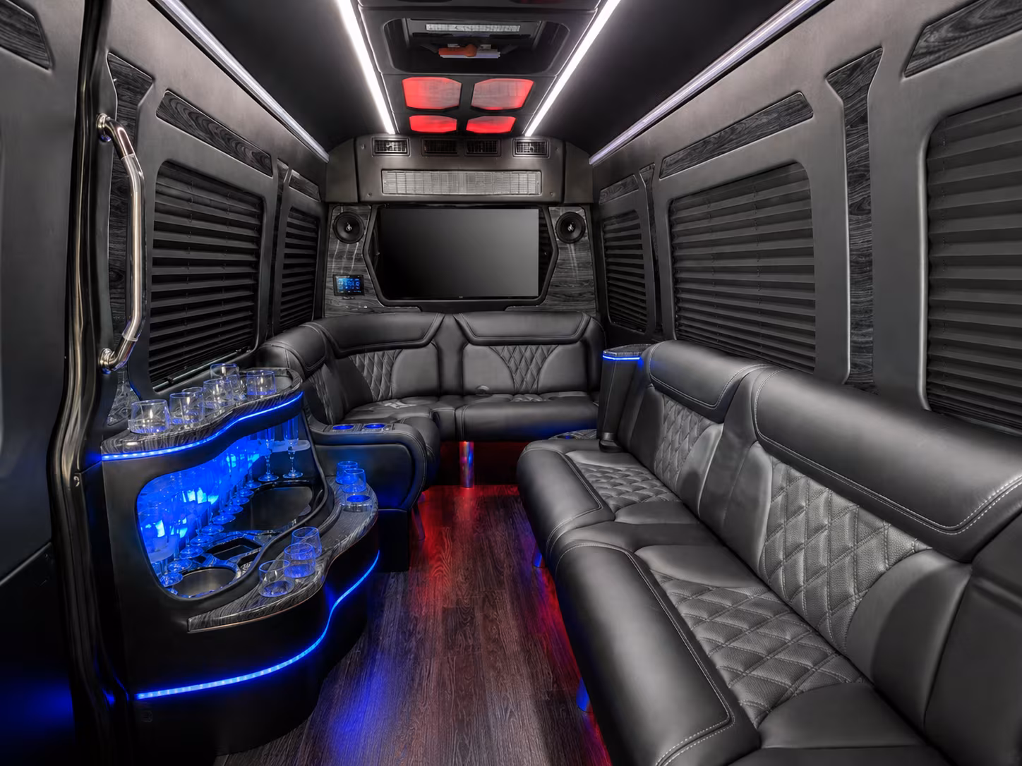 new orleans 40 passenger party bus interior
